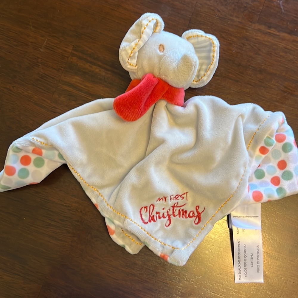 “My First Christmas” security blanket